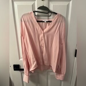 Nordstrom pink button down modal